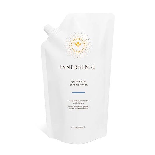 INNERSENSE Organic Beauty - Natural Quiet Calm Curl Control | Non-Toxic, Cruelty-Free, Clean Haircare (Refill Pouch, 32 fl oz | 946 ml)