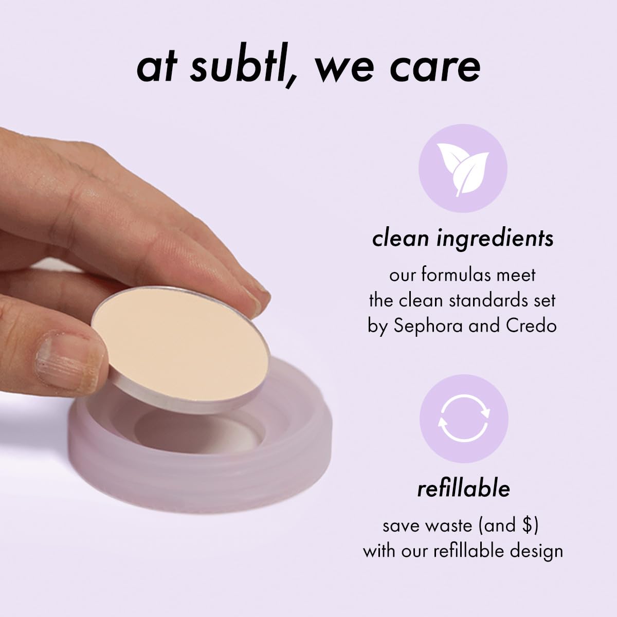 Subtl Beauty 3-in-1 travel makeup kit by subtl staks | powder blush, bronzer, and highlighter | includes mirror lid and mini brush | for medium-tan skin tones