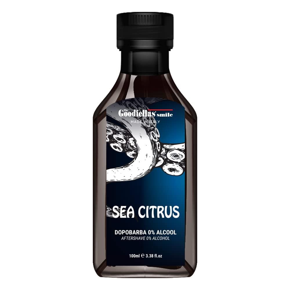 The Goodfellas' smile Soothing Alcohol-FreeAftershave Splash/Tonic, Made in Italy, 100 ml, 3.38 oz (SEA CITRUS/Sea Air with Lemon)