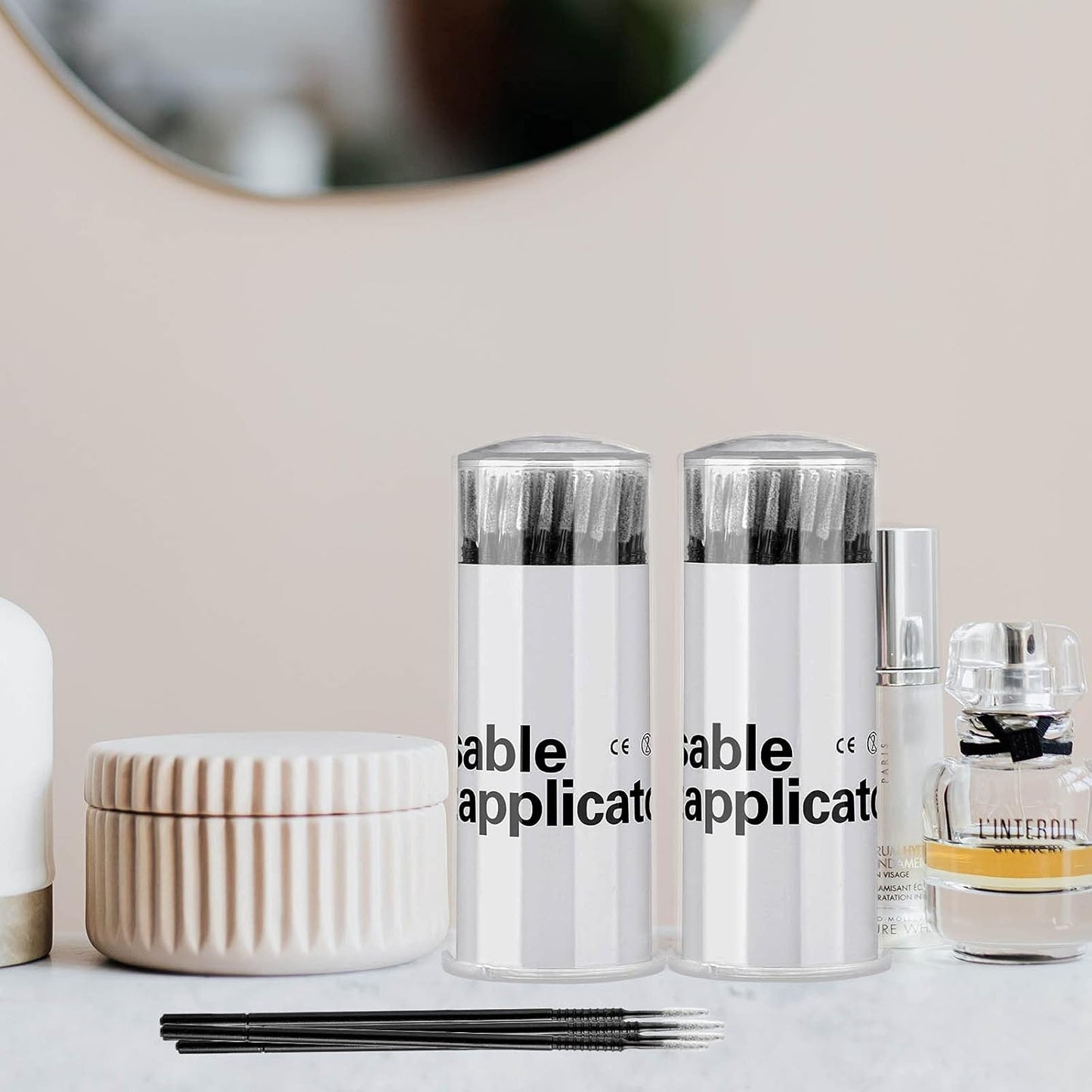 200PCS Micro Applicators Brushes Mini Cotton Swabs Remove Grafted Eyelash Glue Dedicated Brush Disposable Microswabs for Eyelash Extensions Make up and Lash Clean and Personal Care (Black)