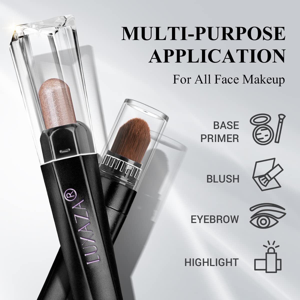 10PCS Eyeshadow Stick,Shimmer And Matte Brown Metallic Cream Eyeshadow Pencil Crayon with Smudge-proof & Waterproof, Eye Brightener Stick, Ideal Gift for Women - Ash Rose