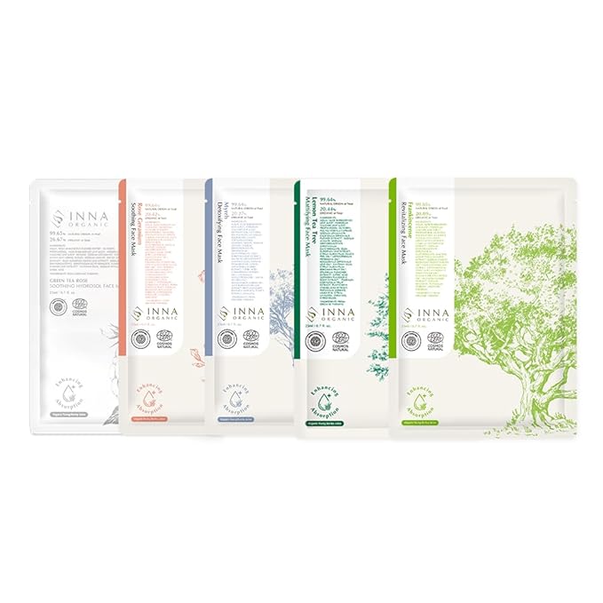 INNA FIRST PICK SET, Anti-aging, Deep Hydration, Soothing, Luxury Clean Beauty, Home SPA, EWG and COSMOS Certified, Pack of 5…