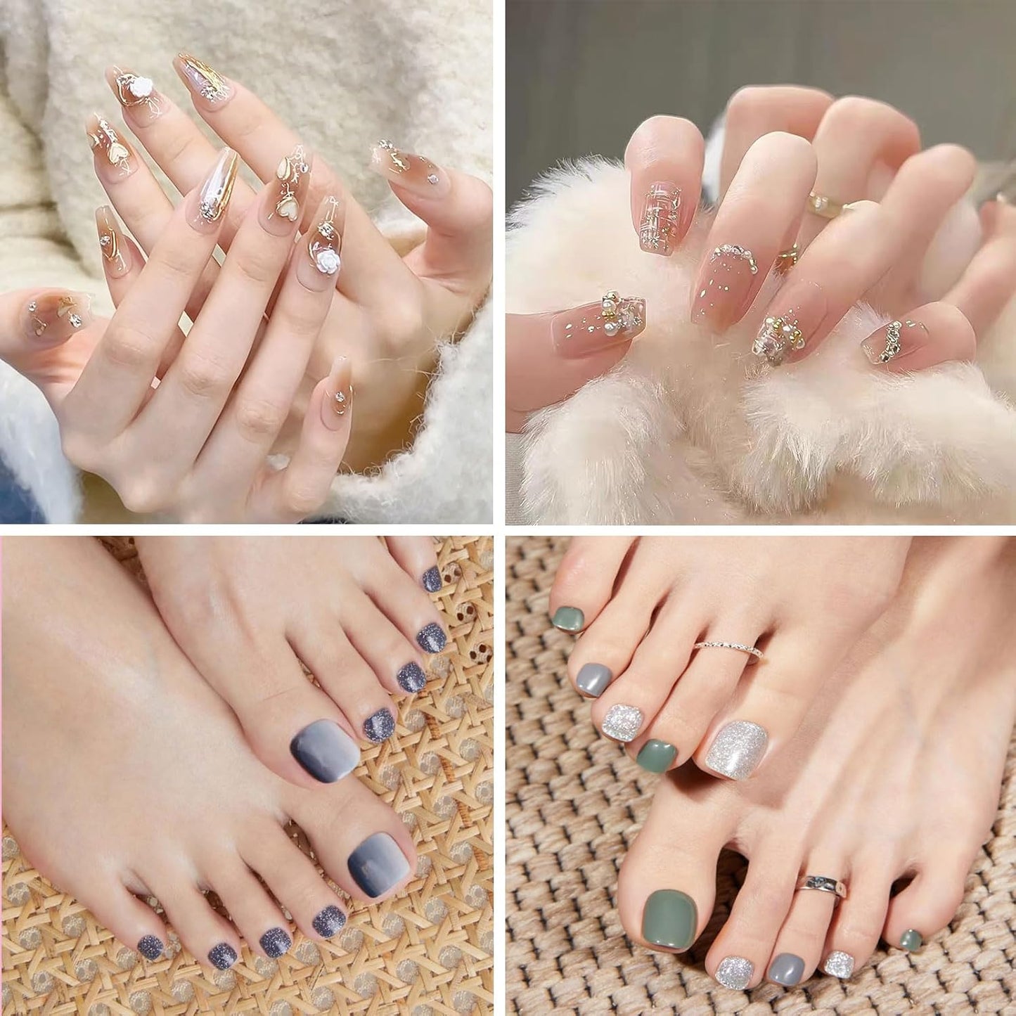 600 Pcs Toe Separators for Women Pedicure, Soft Foam Finger Divider Spacer Set, Nail Polish Art Painting Pedicure Supplies Suitable for Spa Salon Beauty Foot Therapy, Gray