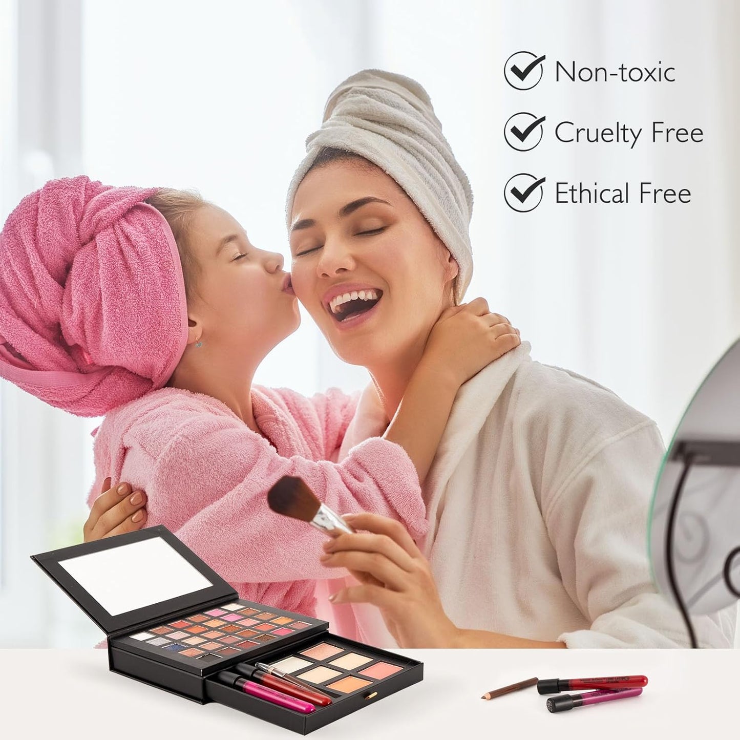 All in One Makeup Kit,Makeup Palette Includes 30 Color Eyeshadow, 2 Color Highlighter,2 Color Pressed Powder,2 Color Blusher,2 Pcs lip gloss,1 Pcs Eyepencil, Mirror,Makeup Gift Set for Women (017Y)