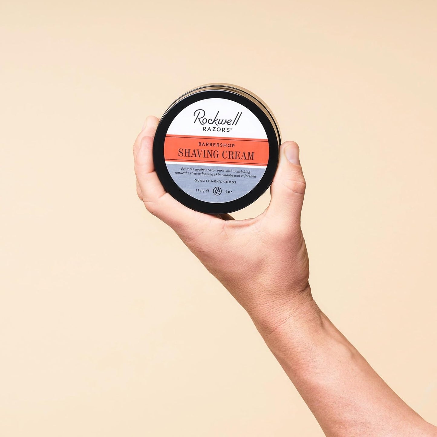 ROCKWELL RAZORS 6S Shave Kit, Matte Stainless Steel Razor, Shave Cream, Faux-Badger Brush and Blades