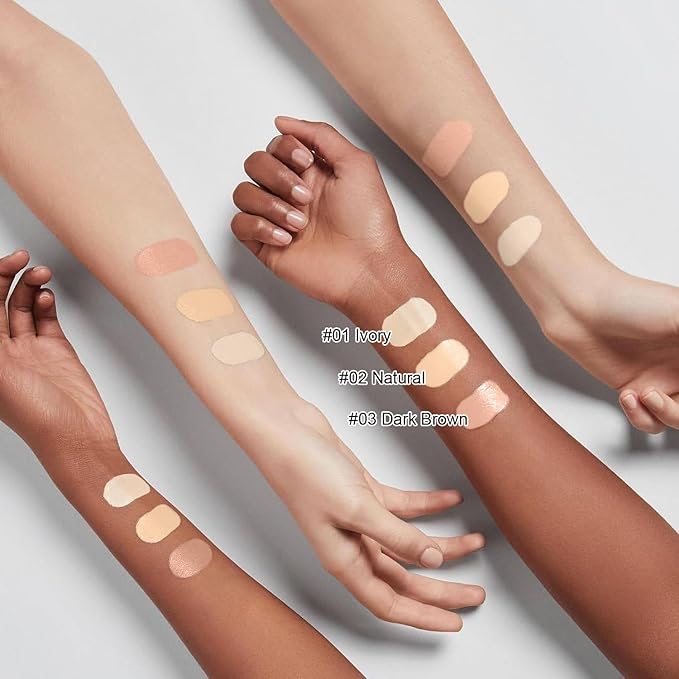 Mushroom Head Air Cushion BB Cream CC Cream Moisturizing Liquid Foundation, Concealer - Lasting Makeup Base for Even Skin Tone (#02 Natural)