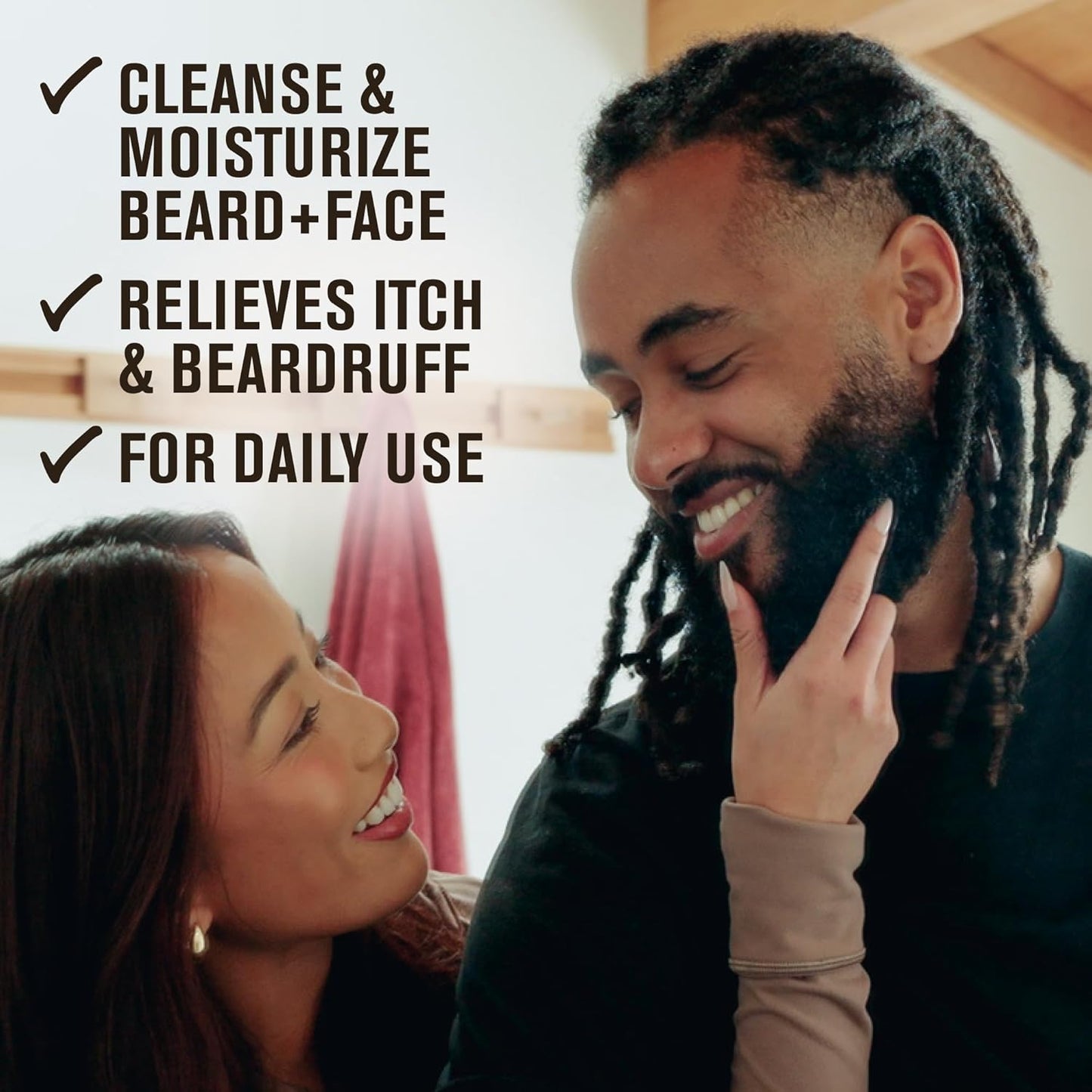 Every Man Jack Men's Beard + Face Wash & Lotion Set - Subtle Sandalwood Scent - Naturally Cleanse and Condition Your Beard & Skin