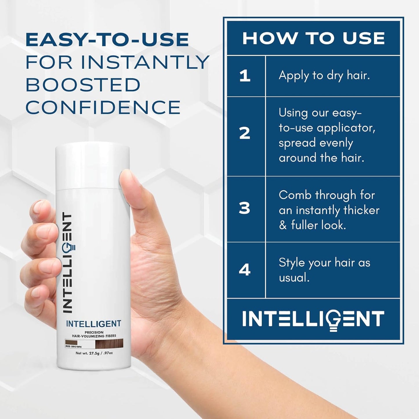 Intelligent Precision Hair-Volumizing Fibers (Light Blonde) | Undetectably Fill in Thinning Hair | 6 Shades Designed For Men or Women | 27.5g