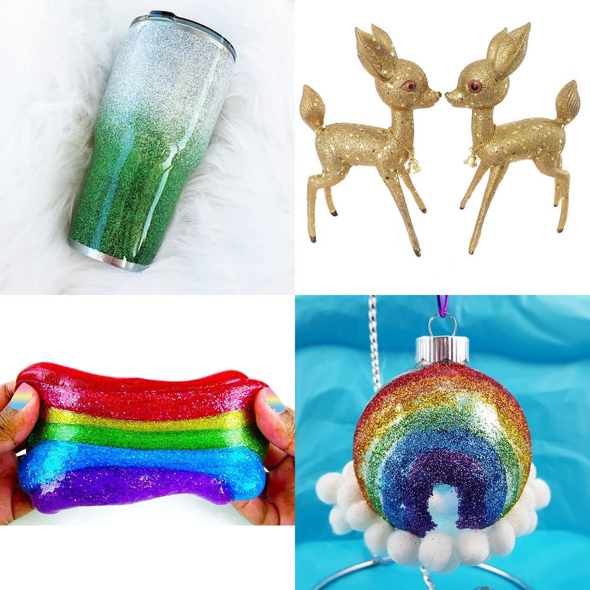 Fine Glitter for Nail Art, 100g/3.5oz Extra Fine Powder Packs for Epoxy Resin Art, Craft for Tumblers Candle Slime Making, Festival Body Face Eyeshadow Nail (Rose Blush)