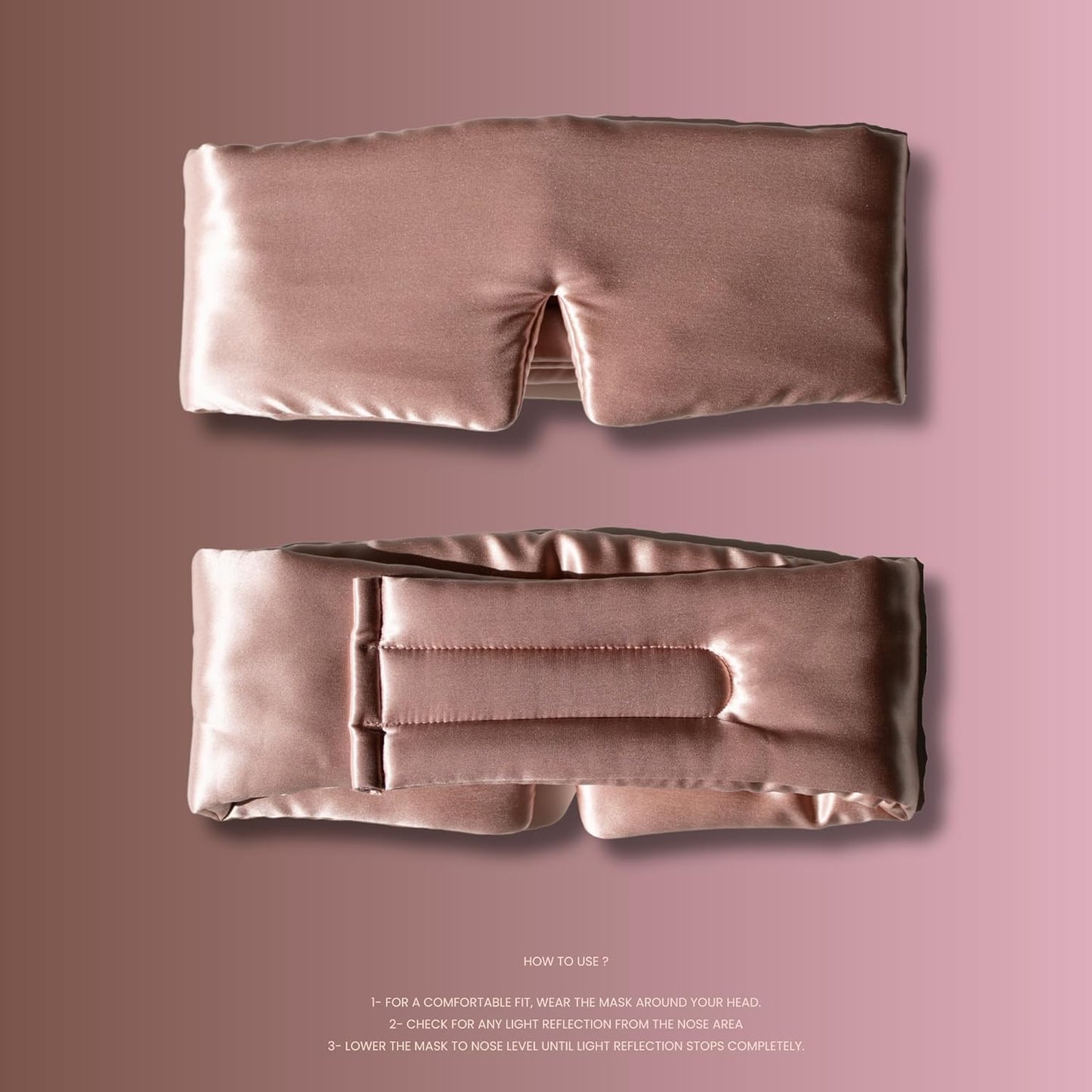 Silk Eye Mask - 100% Pure Mulberry 22 Momme Silk Sleep Mask, Adjustable Sleep Mask for Women and Men (Adjustable, Cloud Pink)