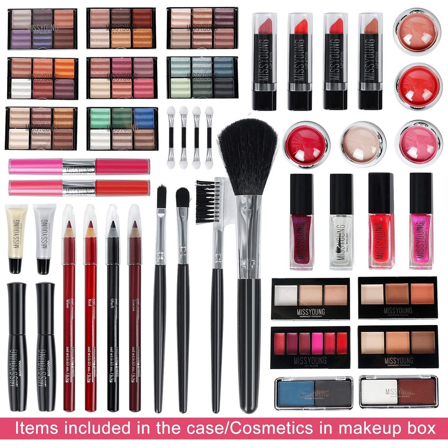 All In One Makeup Kit Multi-Purpose Combination Makeup Surprise Gift Set Beauty Full Makeup Essential Starter Kit, Compact and Lightweight Design for Girls Women and Make Up Beginners