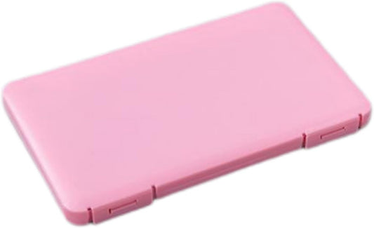Masks Organizer, False Eyelashes Storage Box Portable,Face Masks Plastic Case Storage Box (Pink)