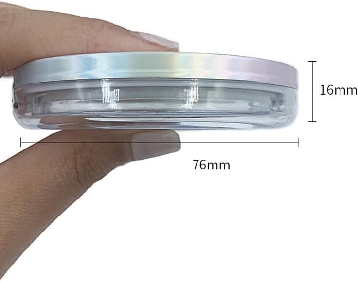 2 Pcs Powder Container with Puff Reusable Empty Compact Powder Makeup Case with Elasticated Net Sifter and Mirror Travel Container Case Portable for Women