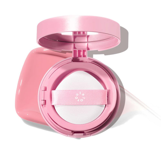 INTO YOU Cream Blush Air Cushion for Cheeks Eyes, Moisturizing, Lightweight, Dewy Finish Face Makeup, Long Wearing, Buildable, Blendable, Pigmented Liquid Blush, for All Skin Tones, Cool Lavender