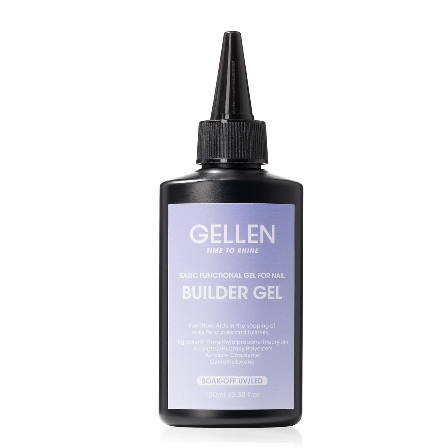 Gellen 100ml Builder Gel for Nails Clear, Strengthener Gel Color Hard Builder, Nail Apex Building Soak off Long Lasting U V Nail Gel