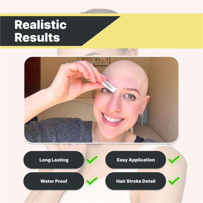 20 Pairs Dark Brown Temporary Eyebrow Tattoos, Waterproof and Smudge-Proof Dark Everyday Style Realistic Eyebrow Stickers for Men & Women, Easy to Apply, Won't Work on Existing Brows