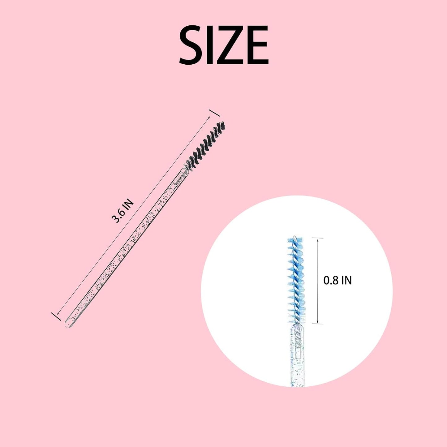 200pcs Skinny Mascara Wands Mini Eyelash Brushes Disposable Lash Spoolies Eyebrow Brush Spoolies For Eyebrows Eyelash Extension Supplies
