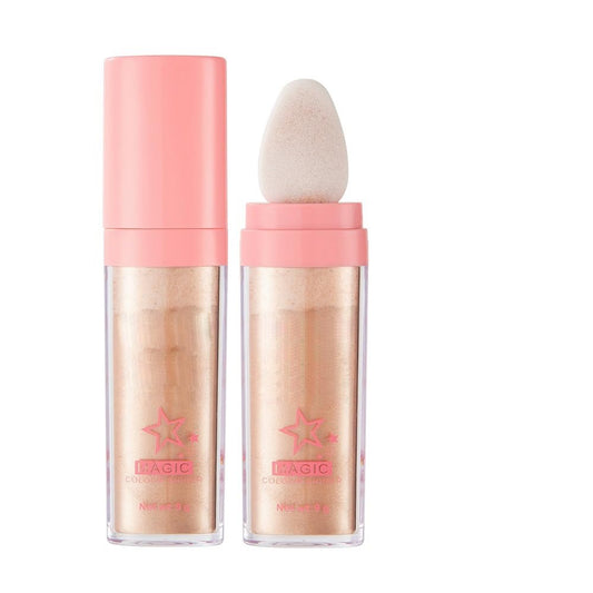 Glitter Powder Highlighter Makeup,Body Brightens the Natural Three-dimensional Face Powder Blusher .(03# Golden browm)
