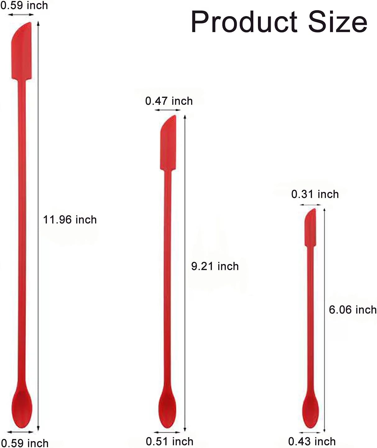 Mini Silicone Spatula Set, Small Rubber Spatula for Makeup, Thin Jar Scraper for Kitchen(4, CANDY COLORS)