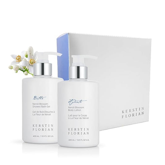 Kerstin Florian Neroli Blossom Duo | Luxurious Bath and Body Care Gift Set for Women |The Ultimate Spa Experience Shower Gel and Lotion Kit