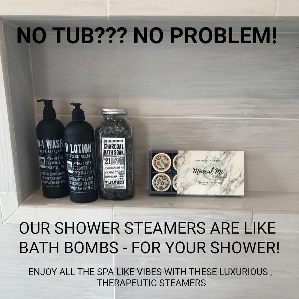 Shower Steamers Aromatherapy - Organic Natural Shower Bombs Vapor Tablets, Aromatherapy for Home Spa, Relaxing Self Care Birthday Gifts for Men, Women, Him or Her