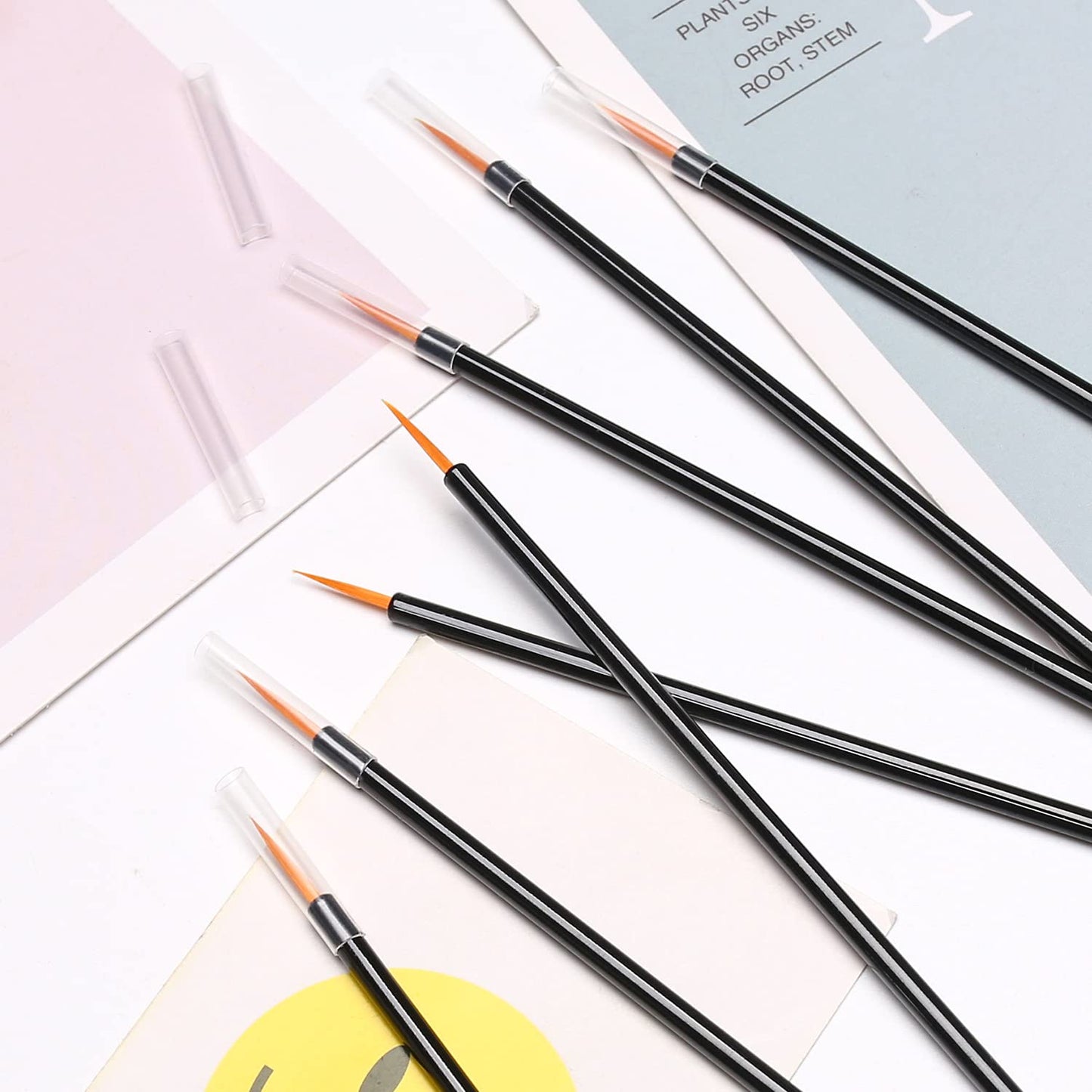 Akstore 200PCS Disposable Eyeline Mascara Brushes Eyelash Brush Wands Applicator Makeup Brush Tool Kits (Black 200PCS)