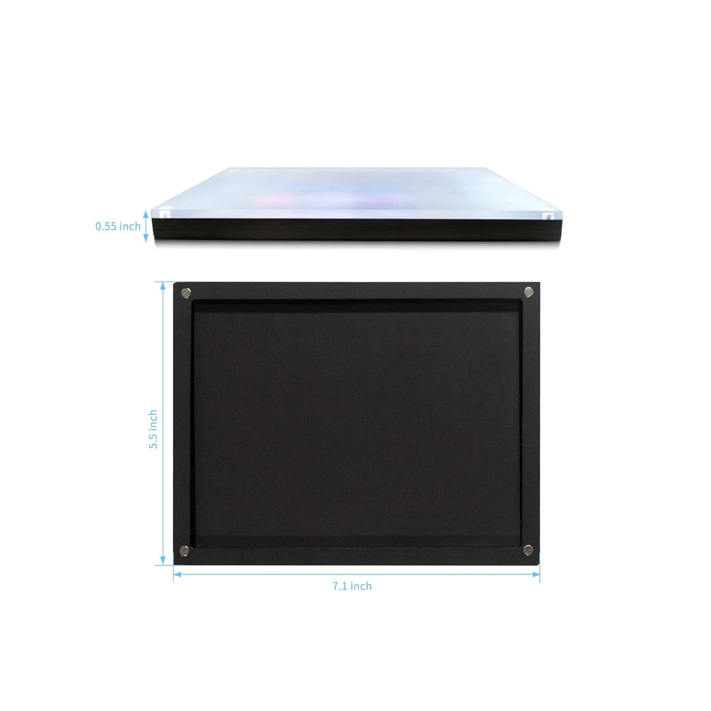 Acrylic empty magnetic palette with magnet clear lip ，with 30Pcs Adhesive Metal Stickers for Eyeshadow Powder Lipstick foundation