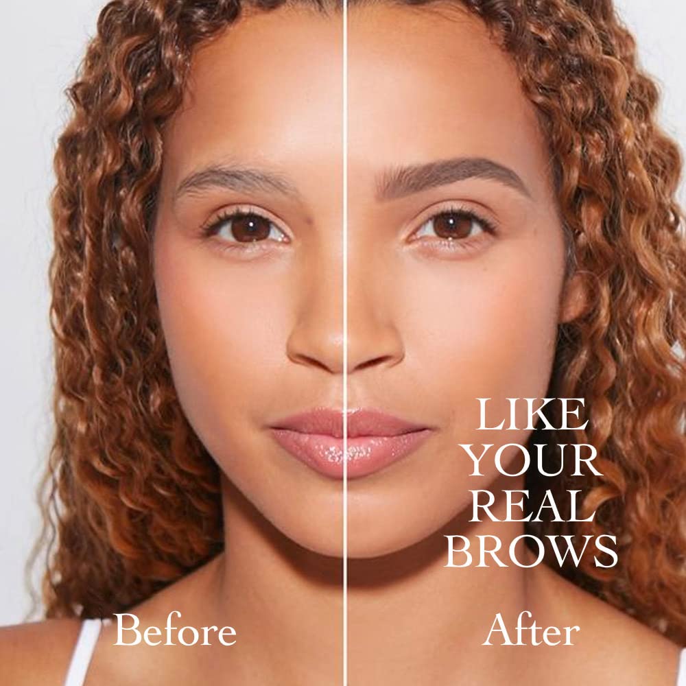 2 Pcs/Set Eyebrow Ink Pencil by Brow Stylist -Micro 4 Point Brow Pen Lift & Snatch Eyebrow Pen Kits with 3 Eyebrow Stencil Long-Lasting Waterproof Natural Eyebrow Hair (3# dark grey)