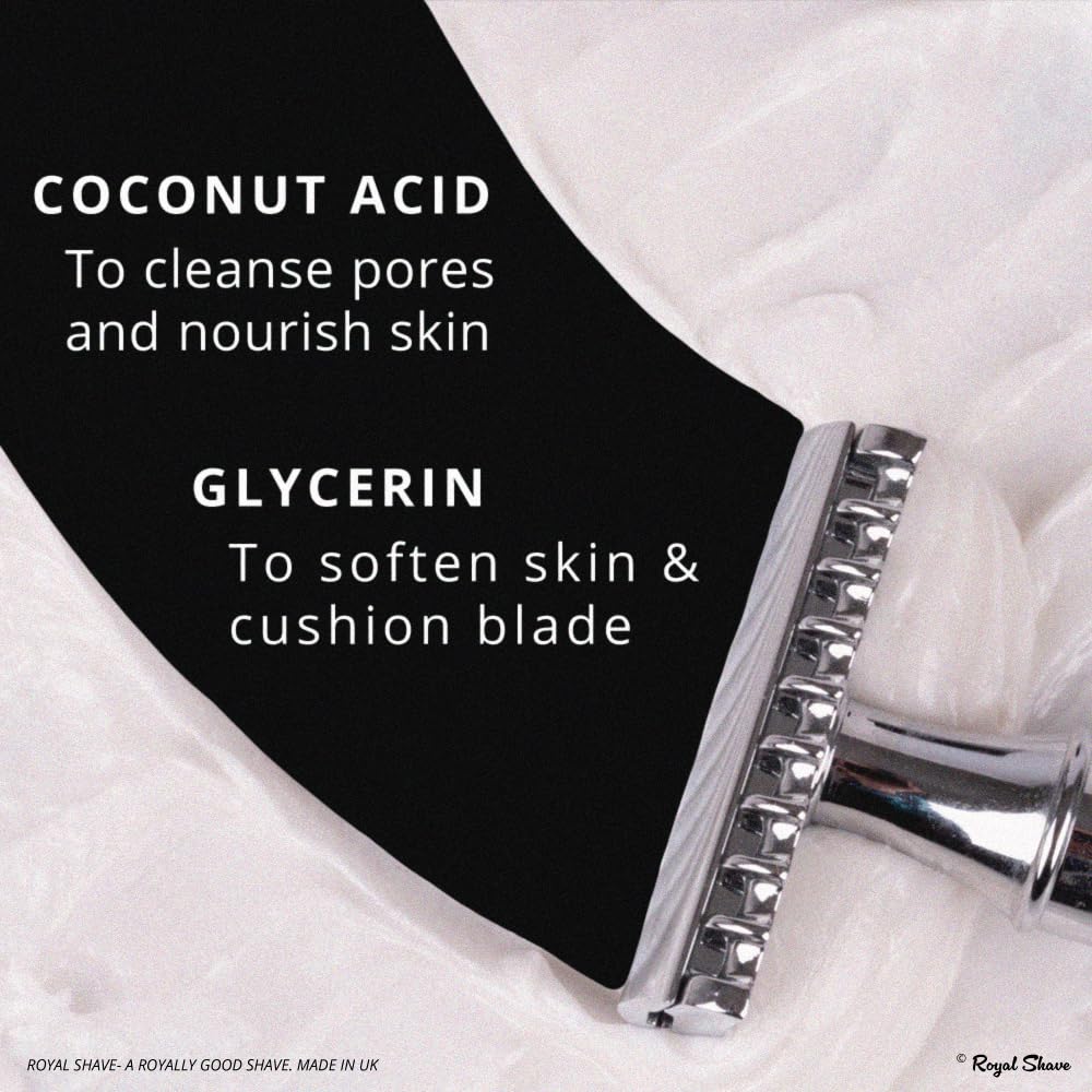 Luxury Shaving Cream for Men by Royal Shave, Rich, Soothing, Moisturizing, Hydrating & Nourishing Cream for Smooth, Close Shave (Made in UK) Bergamot