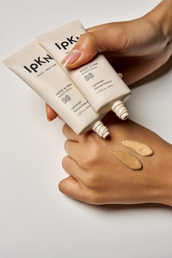 IPKN Moist & Firm BB Cream - Ultra-Hydrating Daily BB Cream with or without SPF40 - Lightweight, Non-Greasy Face Base with Antioxidants for Smooth, Radiant Skin