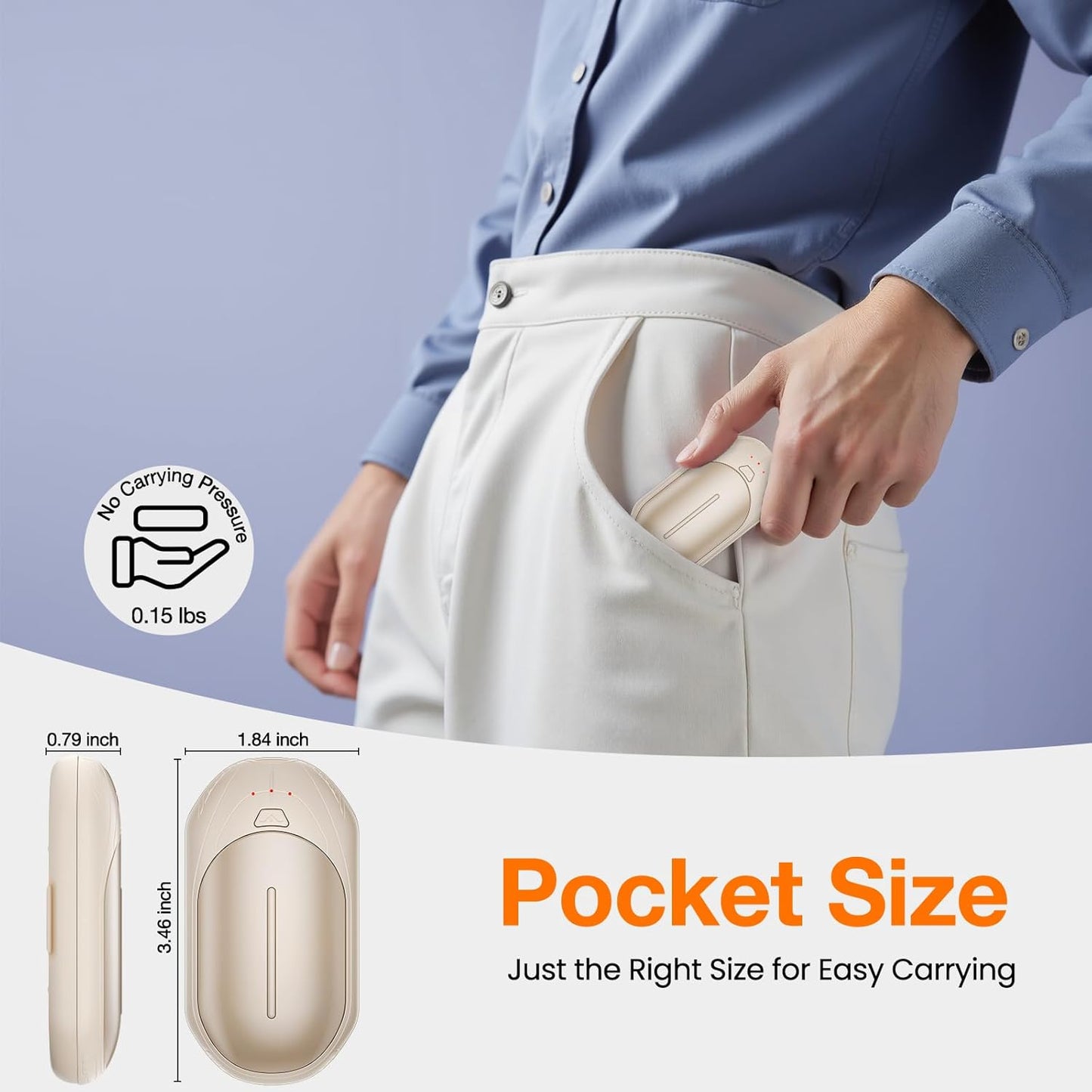 AI Hand Warmers Rechargeable 2 Pack, AI Smart Chips Electric Hand Warmers, 20Hrs Long Safe Heat, Portable Pocket Heater, Gifts for Christmas, Outdoor, Hunting, Golf, Camping Accessories