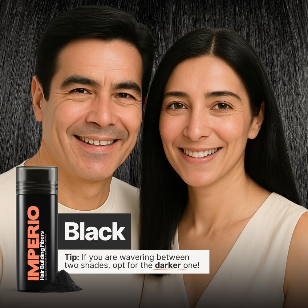 IMPERIO Hair Building Fibers for Thinning Hair - 26g Premium Hair Fibers for Women & Men - Dark Brown