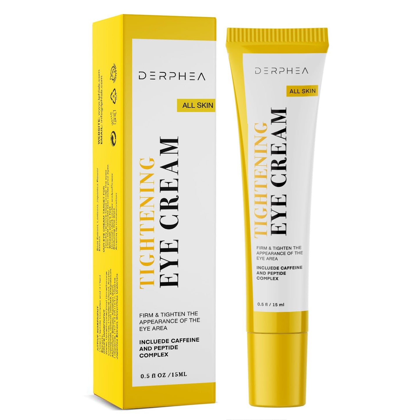 Instant Temporary Eye Tightener Cream: Reduces The Look of Under Eye Bags, Dark Circles & Puffiness, Anti-Aging Fine Lines, Firm Delicate Skin Under Your Eyes, Rapid Eye Firming 0.5 oz