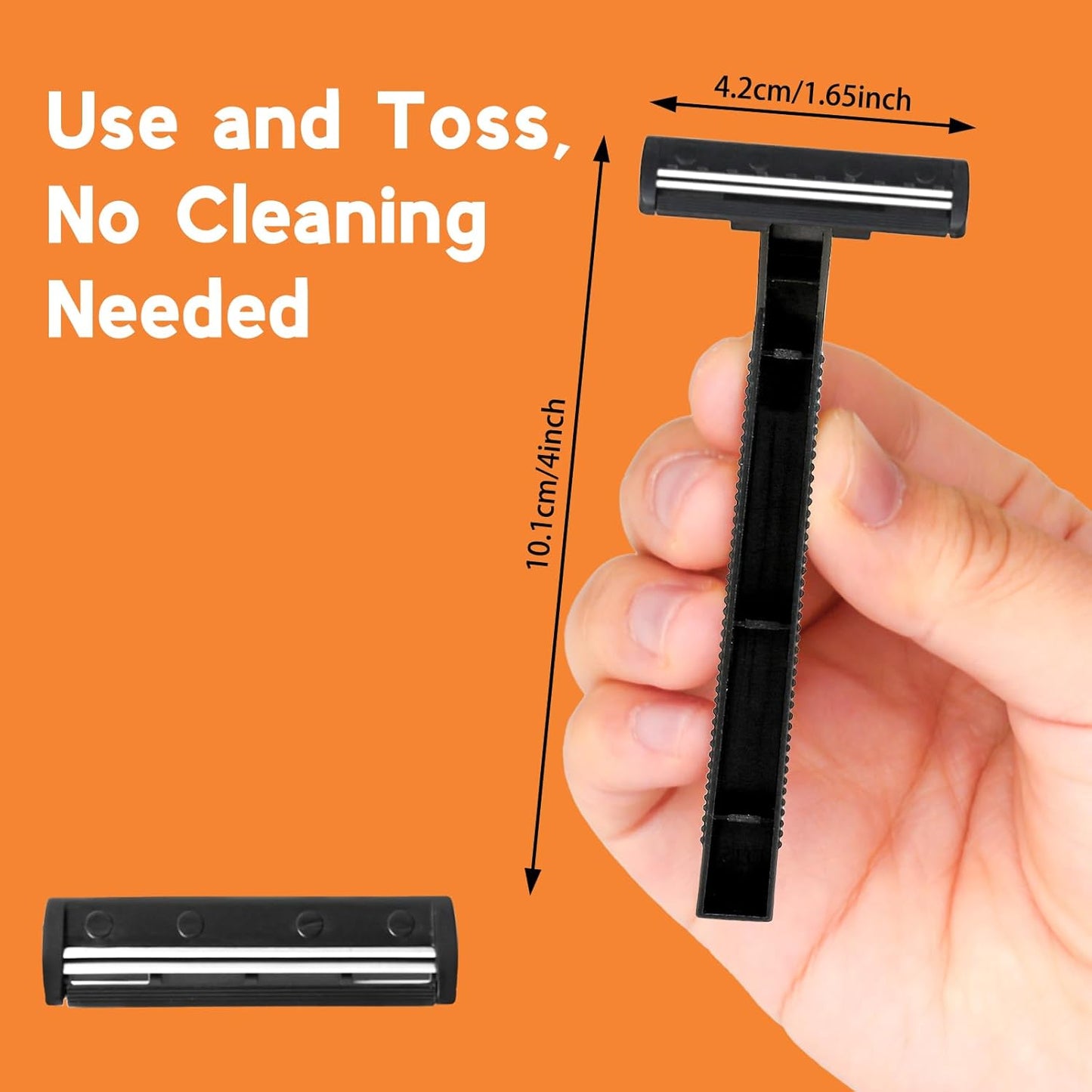 CXYARY 110 Pcs Twin Blade Disposable Razors With Clear Safety Cap, Shaving Razors Bulk for Men &Women, Stainless Steel Blade, Multipurpose Portable Shave Razor for Bathing Hotel Travel, Black