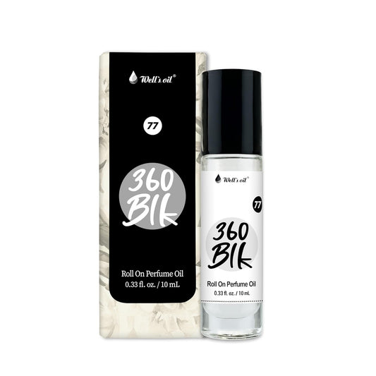 Well's Oil Well's Perfume Oil Roll-On (360 Blk) | Clean, Rich, Pure Scent | Alcohol-Free | Oil Based | Long Lasting | Concentrated Roll-on Perfumes for Women and Men | 10 ml / 0.33 fl Oz
