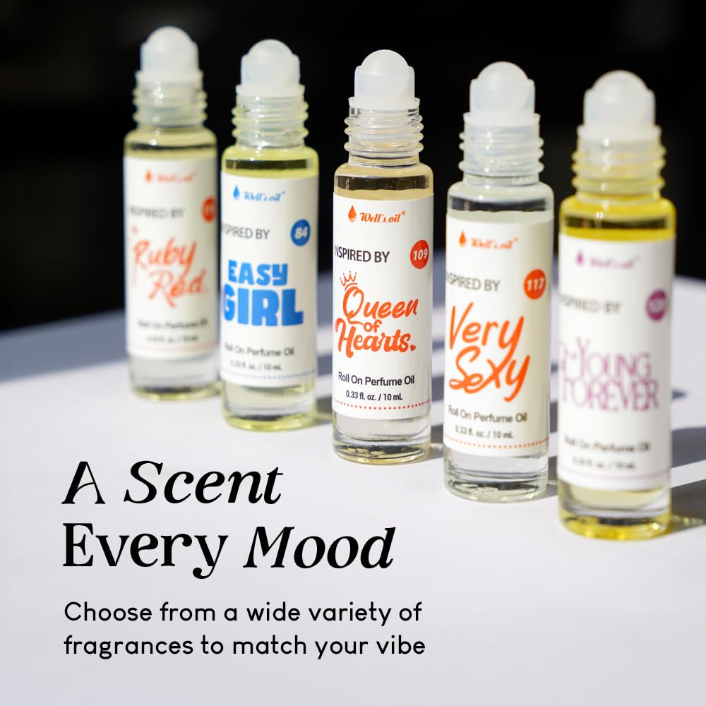 Well's Oil Roll-On Perfume Oil (Sweet About You) | Fruity & Floral Notes | Long-Lasting | Paraben-Free | 0.33 Fl Oz / 10 ml