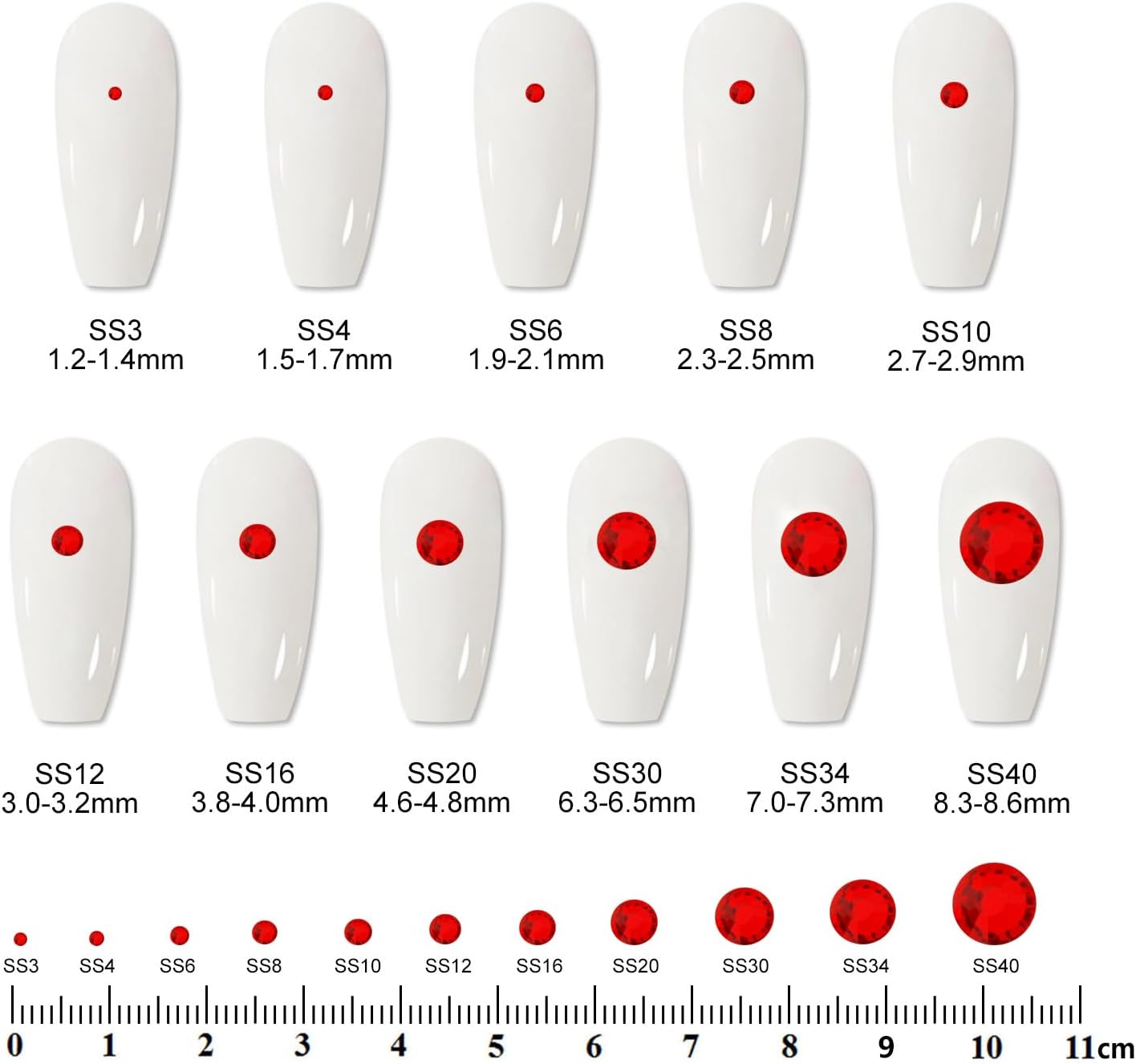 2000PCS SS20 Flatback Rhinestones | 12-Facet Diamond-Cut Glass Gems for Nail Art, Clothing, DIY Crafts |Glue-On Decoration Stones with Silver Backing(Light Siam)