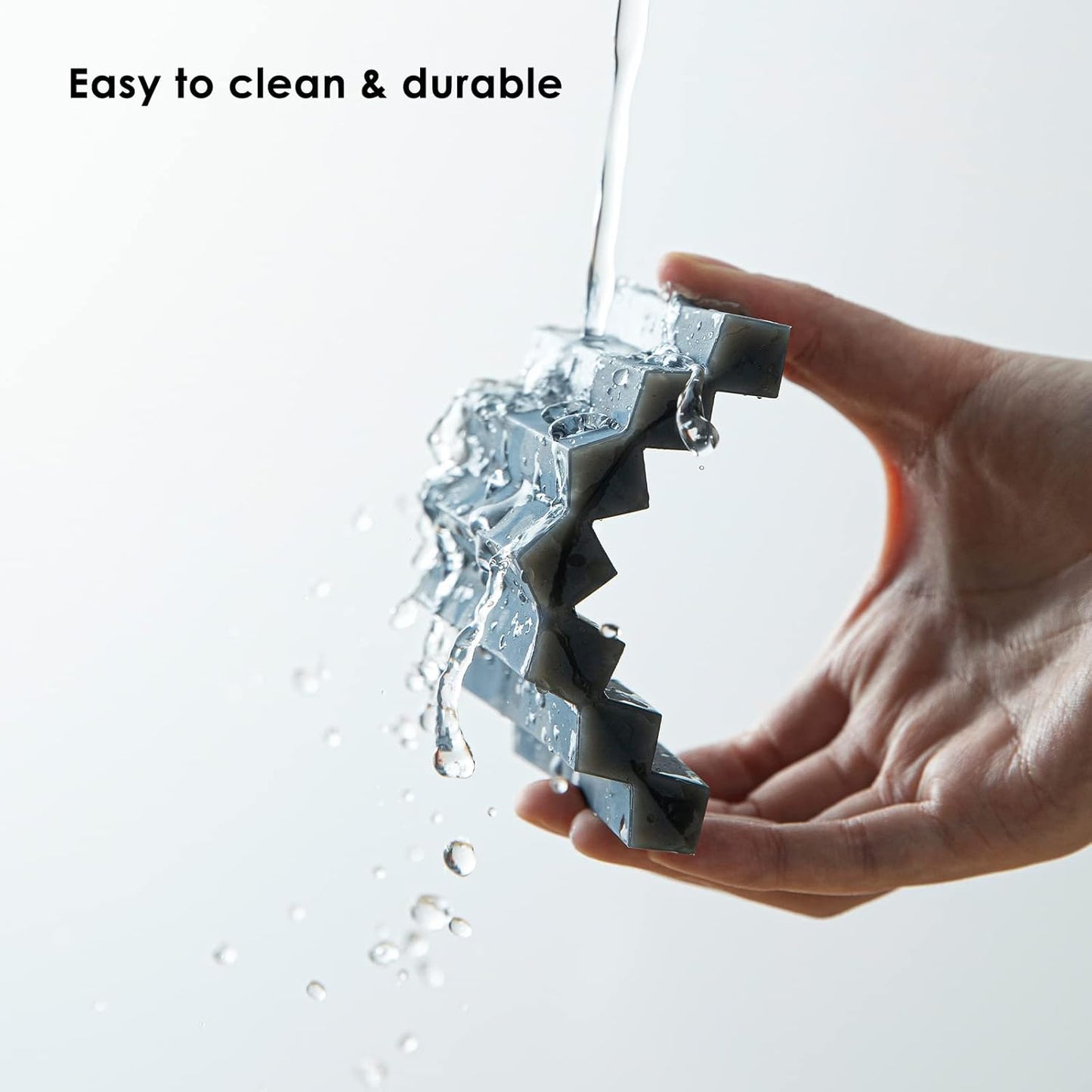 SHIMOYAMA Paint Brushes Holders, 2 Pack, Zigzag Soap Dish, Soap Holder for Watercolor Paintbrush, Bathroom, Black