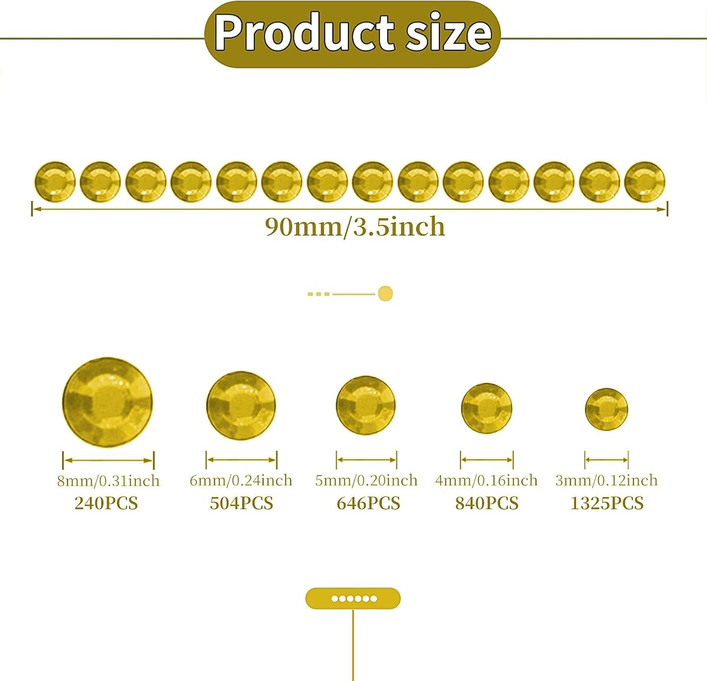 3555 Pieces Face Gem Stickers Self Adhesive Rhinestone Stickers for Crafts 3/4/5/6/8 MM Face Jewels Stickers Diamond Nail Gems Stick on for Face Eye Hair Body Makeup DIY Craft 5 Sizes