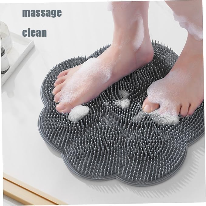 Foot Scrubber Mat for Use in Shower - Shower Foot Cleaner Dead Skin, Foot Massager Spa Mat for Men & Women to Soothe Achy Feet, Non Slip Suction Cups