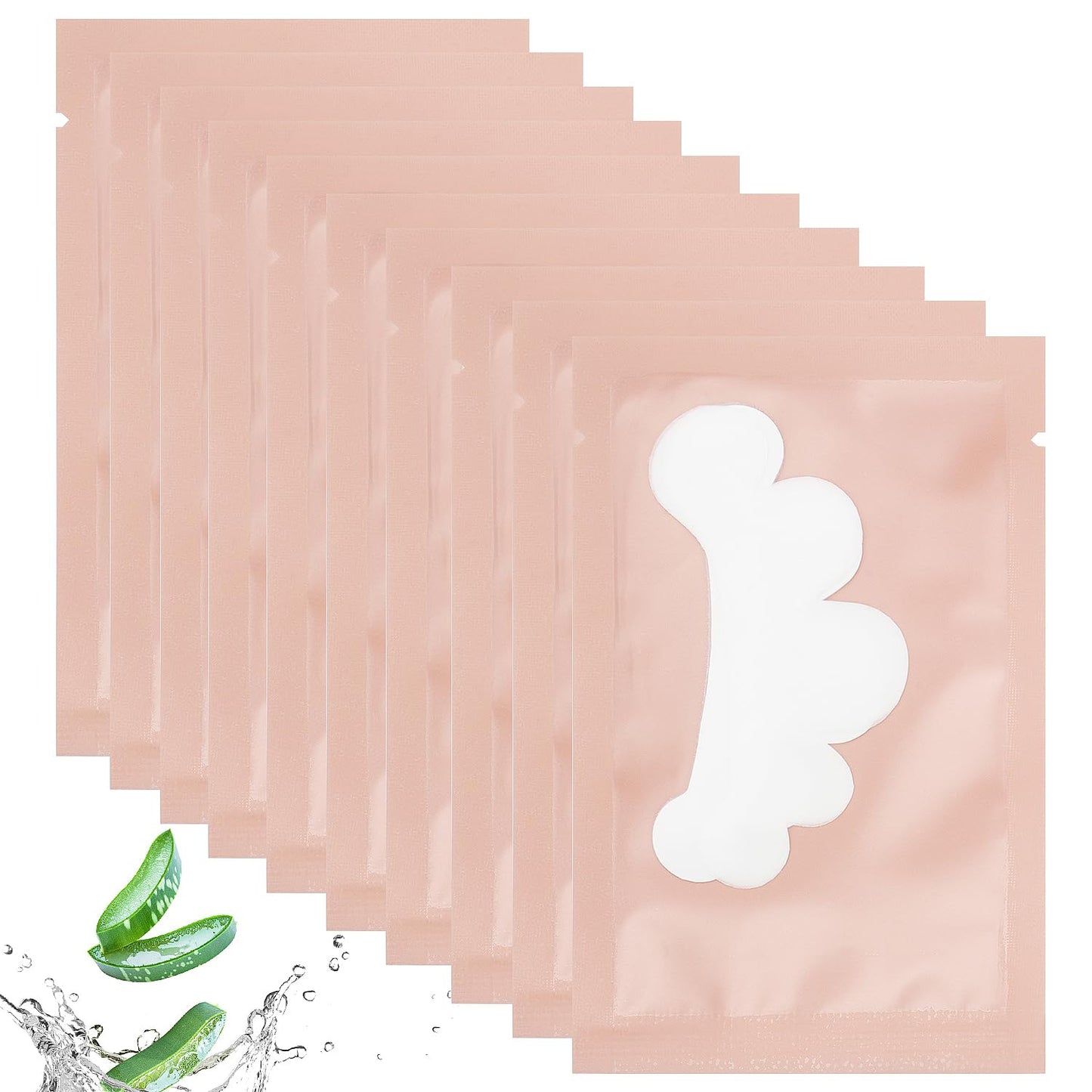 50 Pairs Eye Gel Pads, Lint Free Under Eye Patches for Eyelash Extensions, Premium Eye Mask Beauty Tool Kit (Pink)