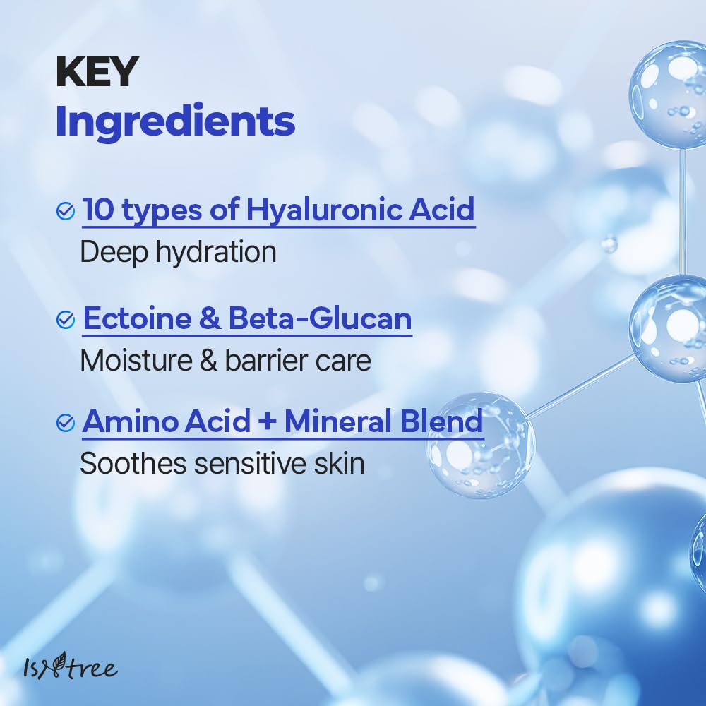 ISNTREE Hyaluronic Acid Daily Sun Gel 50ml, 1.69 fl oz | SPF 30 | Korean Skincare | Moisturizing | No White Cast | Lightweight | Mild Formula | Daily SPF | Korean Sunscreen | Broad Spectrum