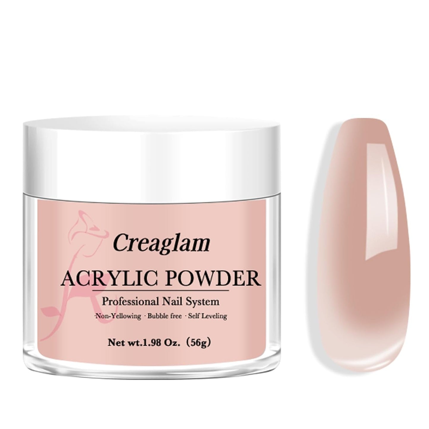 Acrylic Powder for Nail 56g: 2oz Papaya Punch Acrylic Powder Large Capacity Professional for 3D Art Carving French Extension - DIY Nail Carving Long-Lasting No Needed Lamp