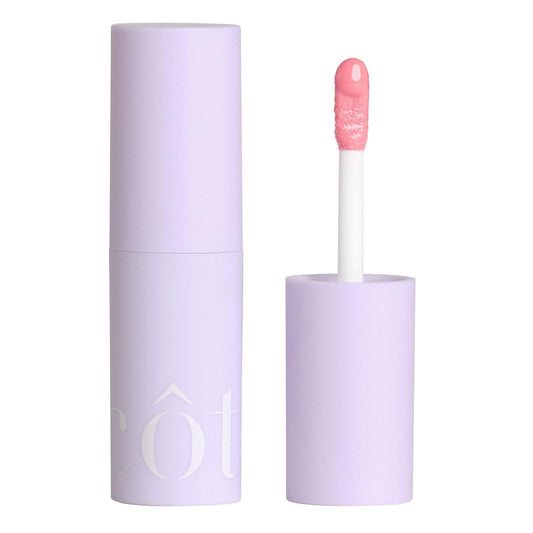 Côte Beauty's Peptide Lip Shine in Lyla, Ultra Hydrating & Long-Lasting Coral Plumping Lip Gloss for Women with Hyaluronic Acid, Shea Butter & Jojoba Oil, Vegan & Cruelty-Free, 0.12 Fl Oz
