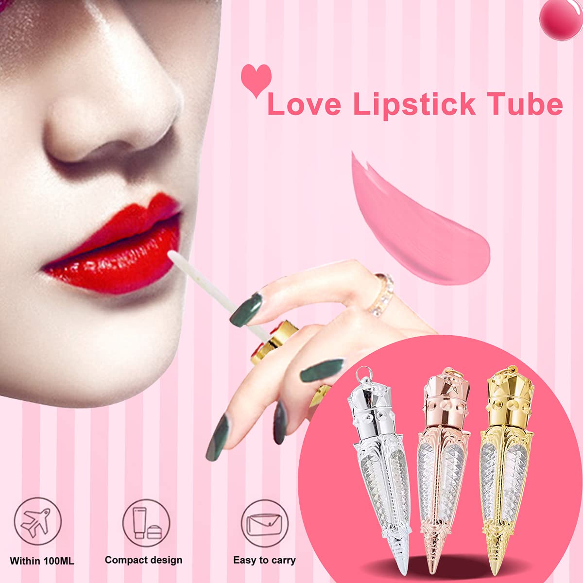 6 Pcs 5ml Lip Gloss Tubes Rabbit Shaped Refillable Empty Lip Balm Containers Lip Gloss Tube Bottles for Women Girl DIY Cosmetics