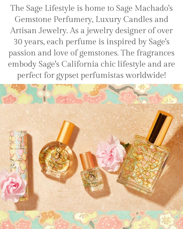 Pearl Organic Perfume Oil Extract Roll On 1/4oz, Long Lasting Subtle Sandalwood Vanilla Musk Perfume for Women, Vegan and Cruelty-Free Perfume by Sage, Made in USA