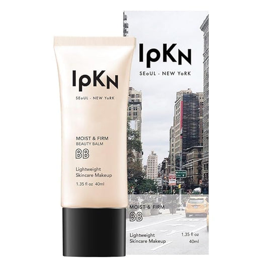 IPKN Moist & Firm BB Cream - Ultra-Hydrating Daily BB Cream with or without SPF40 - Lightweight, Non-Greasy Face Base with Antioxidants for Smooth, Radiant Skin