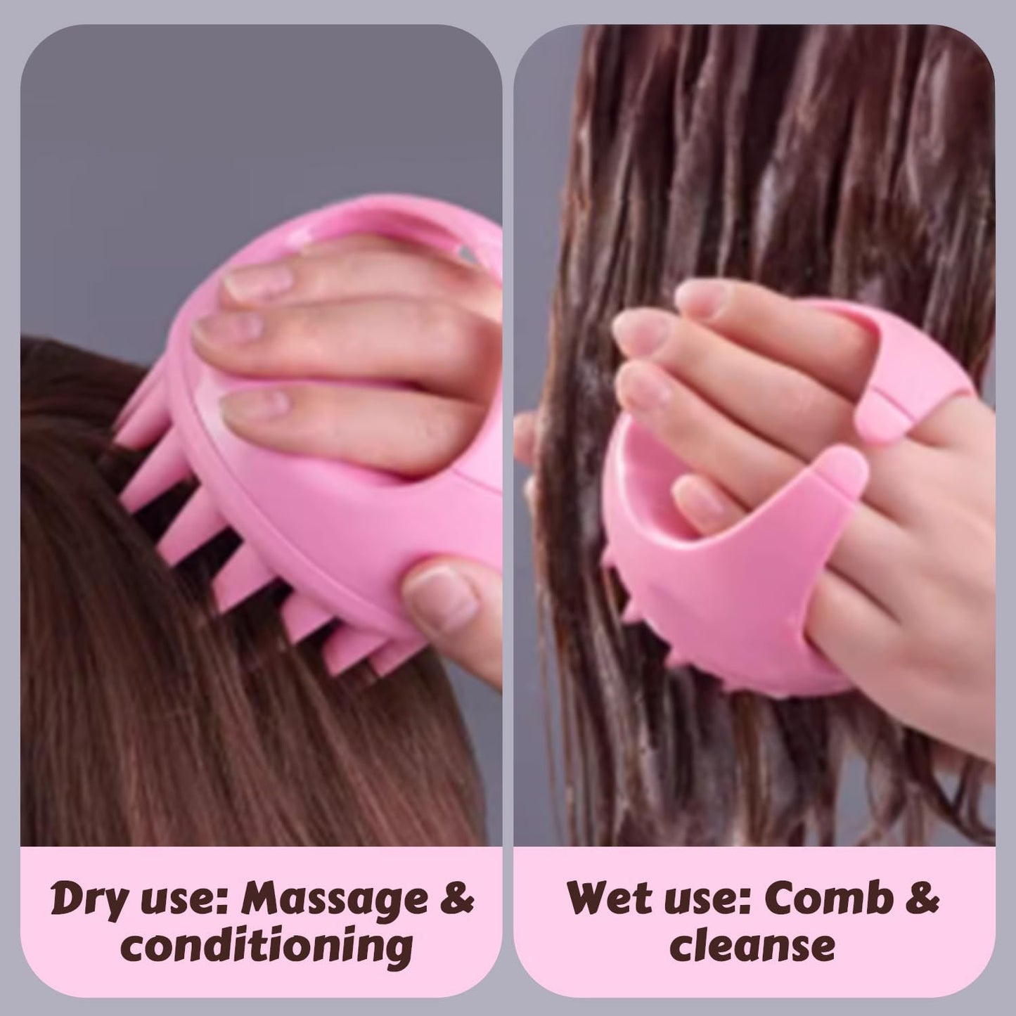 Scalp Massager, Shampoo Brush, Hair Scrubber for Exfoliation, Soft Silicone Brush for Hair Growth and Dandruff Removal