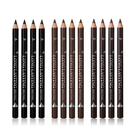3Colors Eyebrow Pencil Eyeliner Set，Soft Textured Eyebrow Tint Pen，Easy to Color，Long Lasting，Waterproof Eye Brow Pencils for Fills in Sparse Areas and Gaps，Create a Natural Brow Makeup