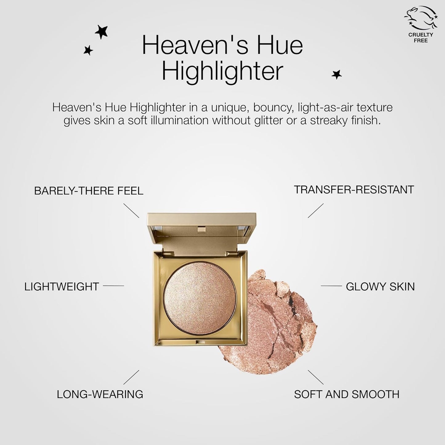 stila Heaven's Hue Highlighter | Lightweight Soft Makeup Glow, Bouncy Texture Illuminates Skin, Transfer-Resistant | Kitten, 0.35 Oz. (Pack of 1)